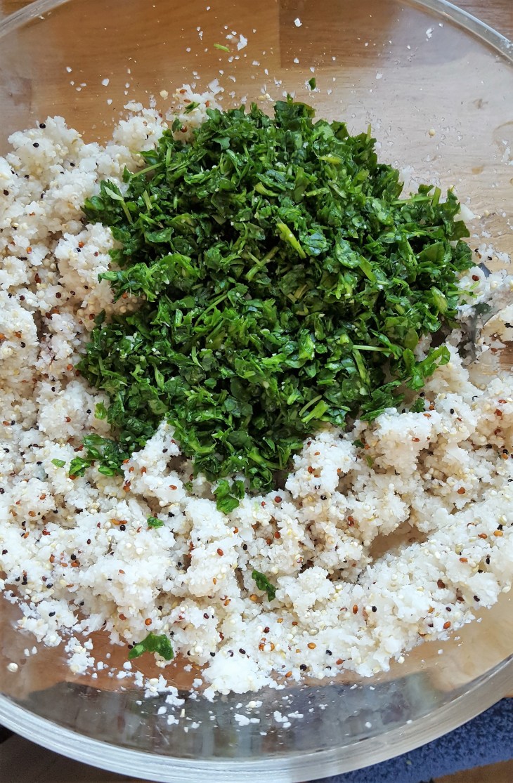 rice and herbs